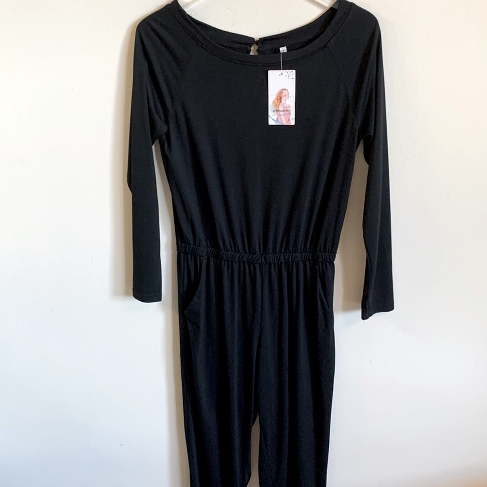 Pretty Garden Long Sleeve Jumpsuit/Romper Women’s (S) Black